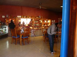 Inside the classy Red Rock Cafe