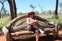 Ingrid on the bench
