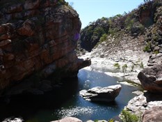 Down stream of the falls, Bells Gorge 