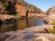 The Gorge extends on below the falls