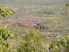 View from Ridge line Mitchell River and Merton Gorge. 