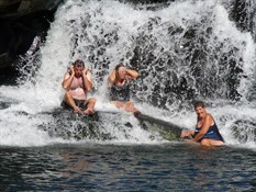 Enjoying the water at King Edward River.
