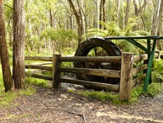 The restored water wheel