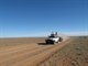 Turbo Tim towing Billy T on the track to Lake Eyre - Camera: Canon  PowerShot G12 Taken: 12 Apr 2012