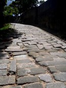 Old cobblestone path to Hornby Light