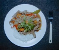 Beef sweet 'n sour stir-fry 