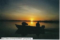 Honey Moon Beach Off fishing at day break