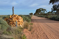 Old Survey Cairn South Australia - Victoria Border fence