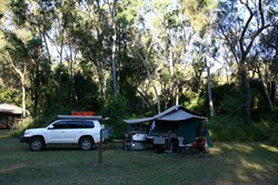 Campsite and Carnarvon Gorge