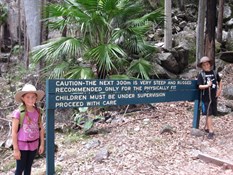 Tough climb for the kids!
