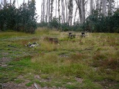 The Ridgeline and old picnic tables etc..