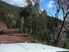 The Barry Way, a good but narrow and winding road.
