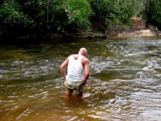 deepish and fast flowing