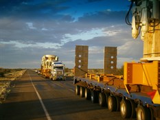 Heavy haulage on the move.