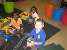 James working hard at School