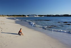 Playing on the beach at Sandy Cape