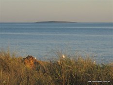 Morning view to the island from 40 mile Beach