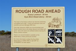 Sign to the Eyre bird Observatory