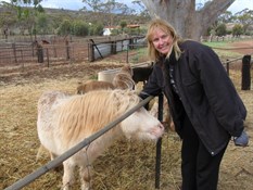 Janet and Halfa horse