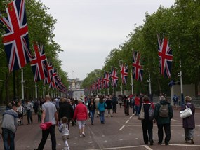 Flags line The Mall