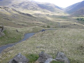 The road to Hardknott Pass