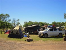 Our camp - not up top bushcamping standards!