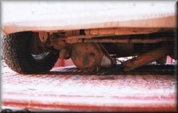 Broken diff under Nissan Patrol