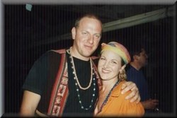 David and Michelle dressed up for a Jamaican theme party night at the Birdsville Pub