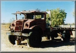 Ruins of the original Tom Kruse mail truck (Maree)
