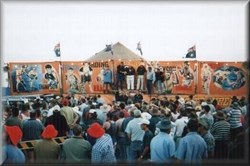 Brophy's boxing tent on Auction Day