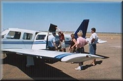 Boarding for the 2 and a half hour plane flight 