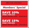 Members Only Shop Discount