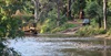 Bulldozer crossing Wonnangatta River at Eaglevale