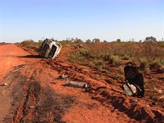 80 series Landcruiser wreck