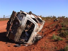 80 series Landcruiser wreck
