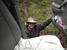 Madfisher in the drop off along side Darkie
