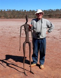 Meeting the locals at Lake Ballard