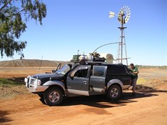 Lunch break by the Telfer Mine Road