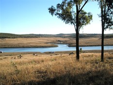 Wuruma Dam and our campsite in the distance