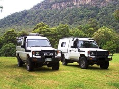 Two vehicles prepared for shipping