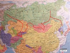 Route of EO Members Trip Russia 2009
