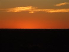 A spectacular sunset over the Birdsville.