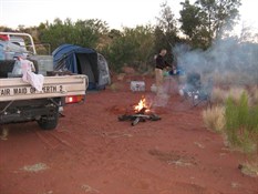 Camp in the Great Sandy Desert