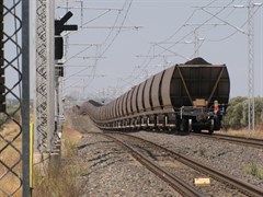 Telephoto of coal train