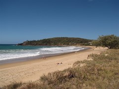 View south along beach
