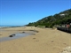 Beach at Wye River with the town clinging to the hillside above