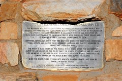 Plaque inside the NP with interesting informations