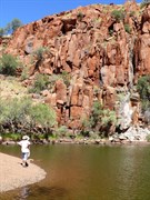 Python Pool - A good place for a swim, although the water is cold. There is a basic campground a few km from the carpark for the pool.