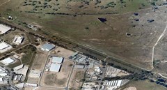 Oblique aerial photo taken from the West