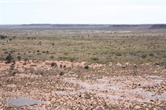 View to north of hill